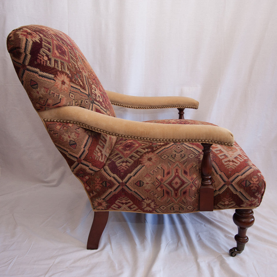 Country Wheeled Accent Chair