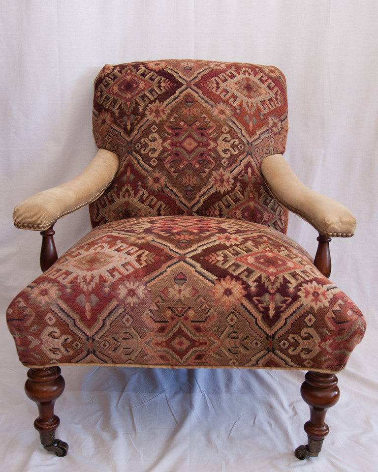 Country Wheeled Accent Chair