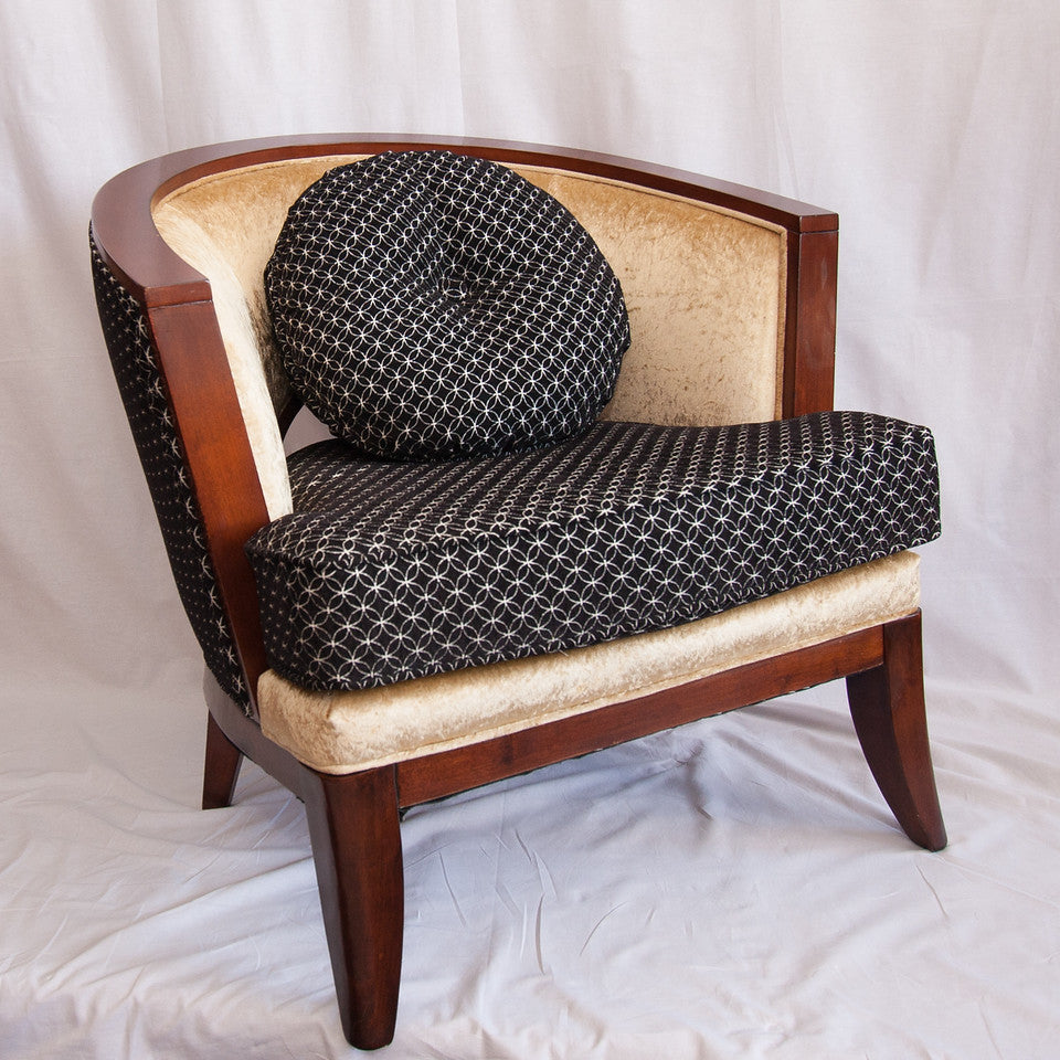 Contemporary Circular Back Club Chair