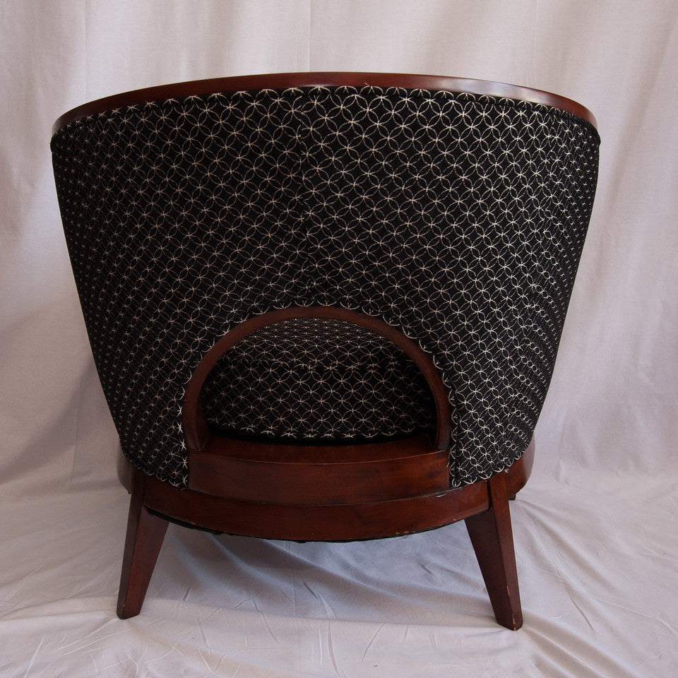 Contemporary Circular Back Club Chair