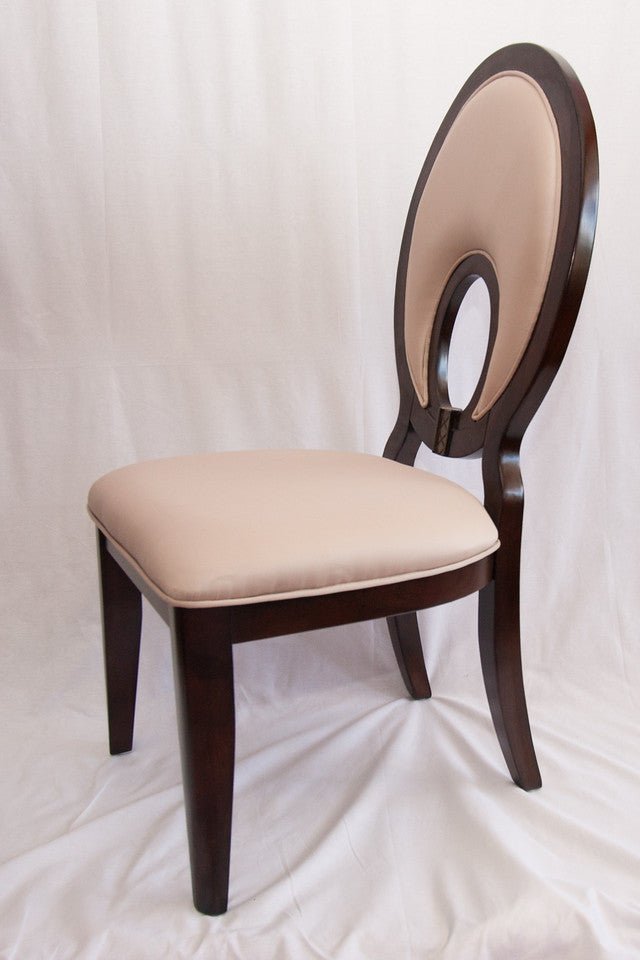 Round Back Detailed Accent Chair